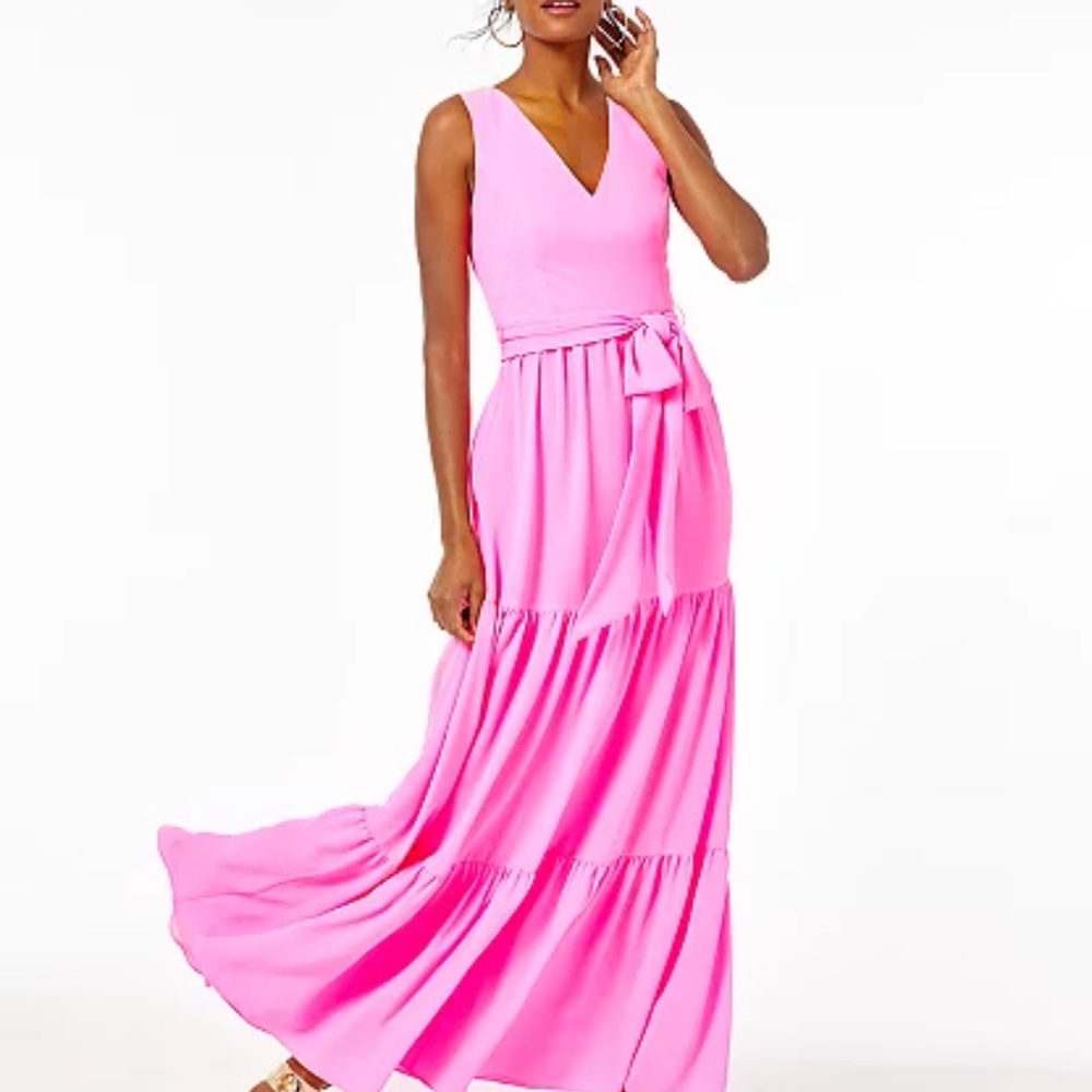 Lilly Pulitzer Maurine Prosecco Pink Maxi Dress